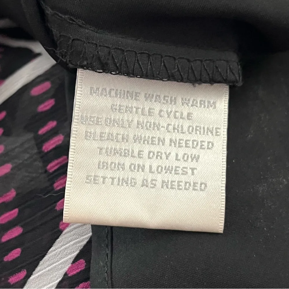 Y2K Worthington Halter Top Flowy Fit Ruched Bust Abstract Print Black Combo 4 - Image 4