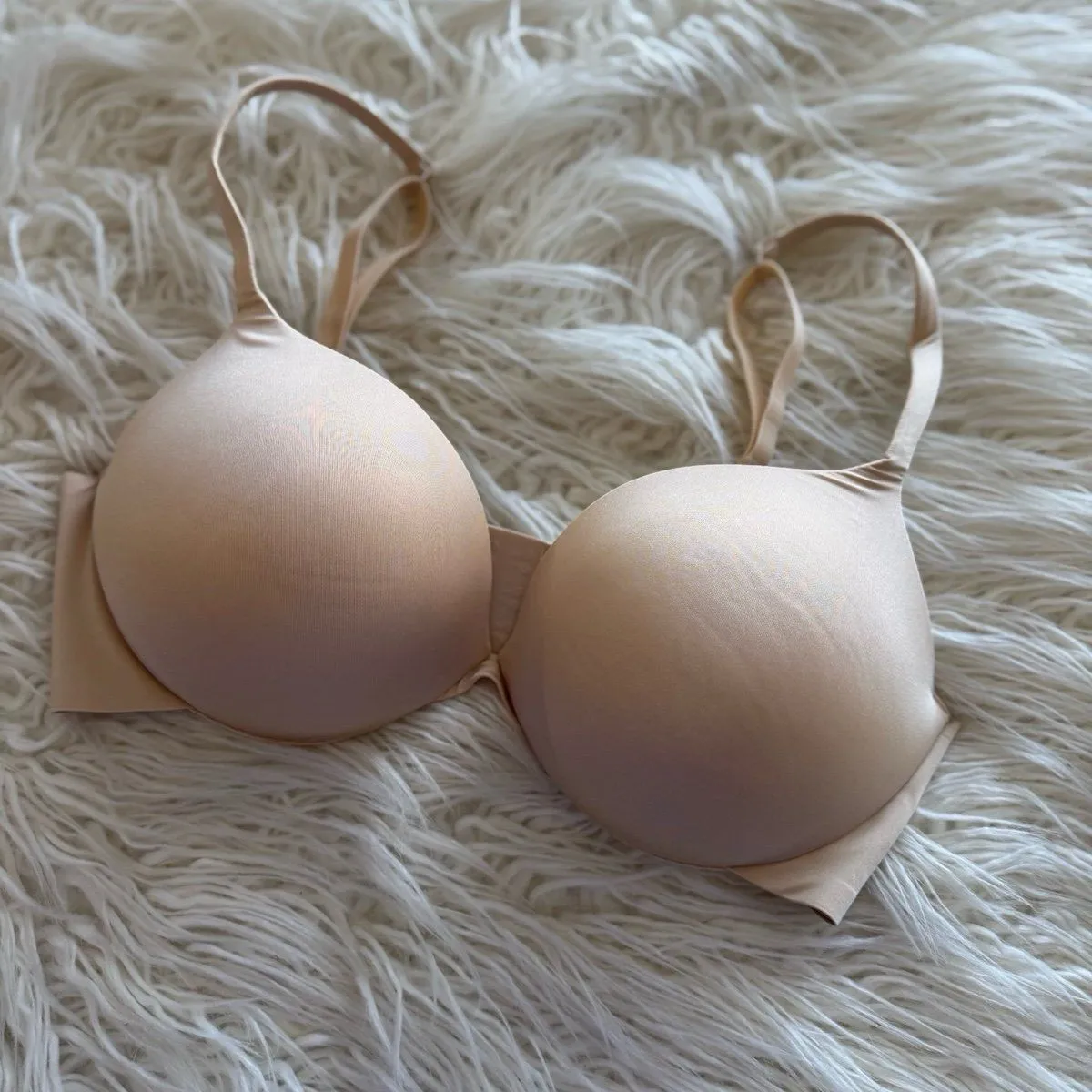 SKIMS  Ultimate Push up Plunge Bra Sand Size 34D - Image 4