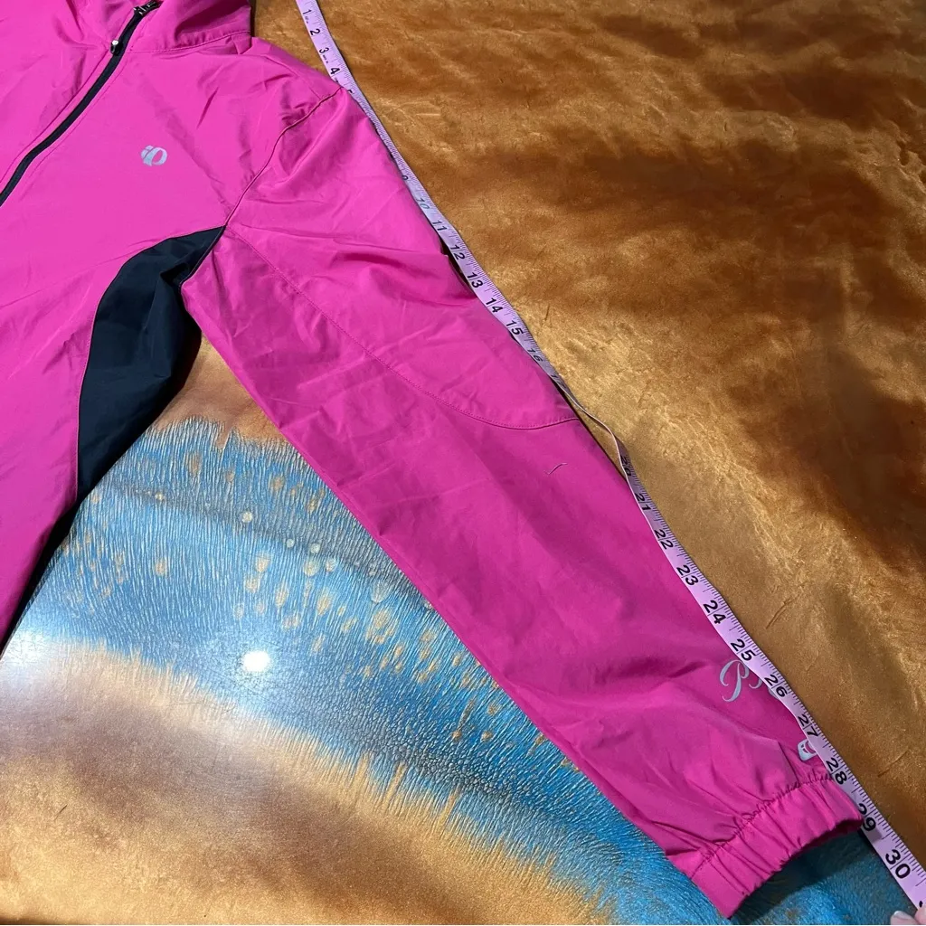 Pearl Izumi Pink Black Women's cycling lightweight full zip Jacket small - Image 13