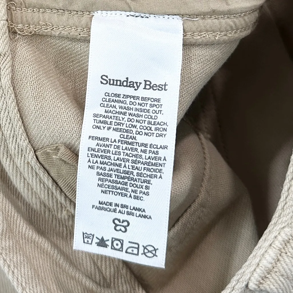 Aritzia Sunday Best Jaden Pant Mid Rise Chino Tan Size 6 Neutral - Image 7