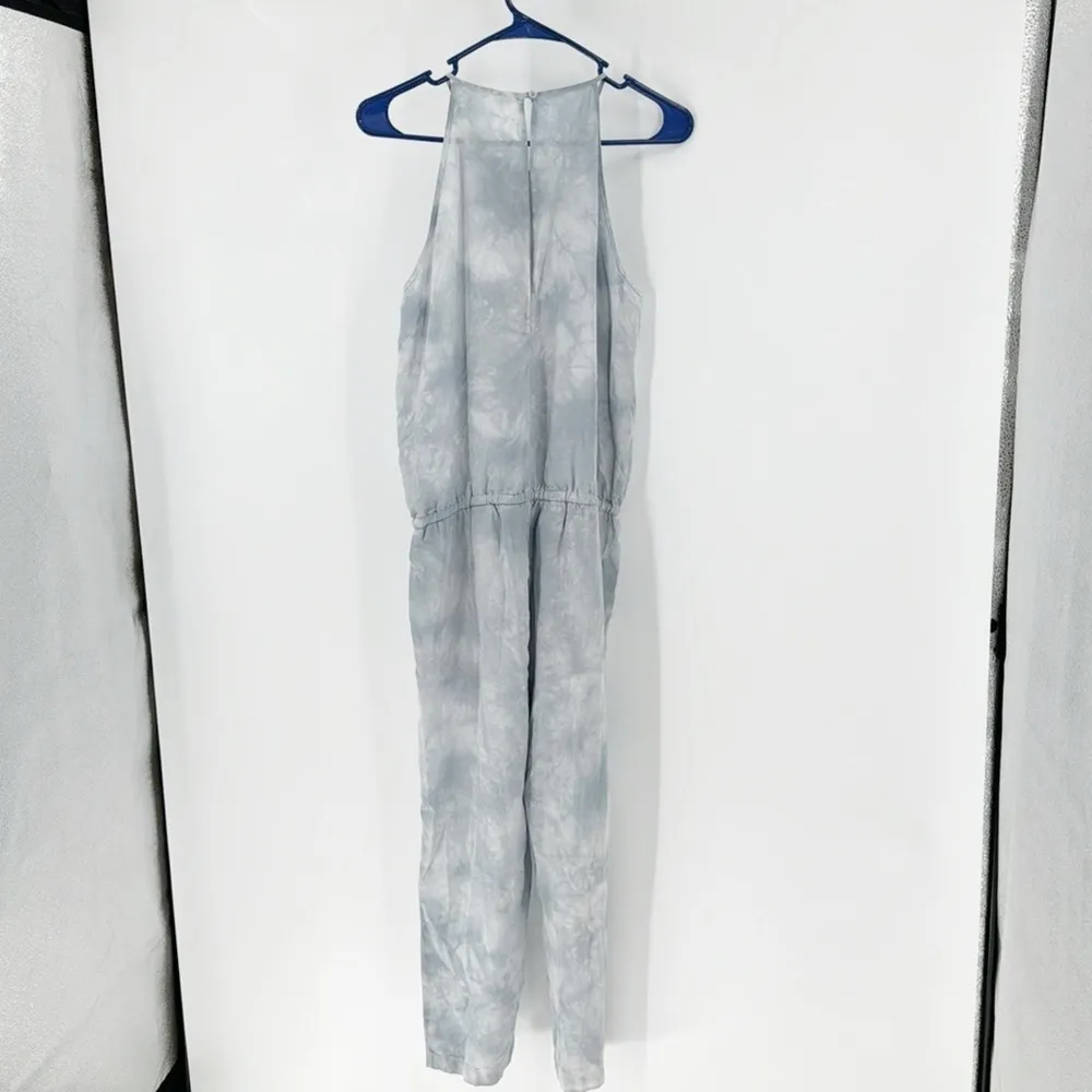 Cloth & Stone dip died tie dye blue light weight summer sleeveless jumpsuit - Image 9