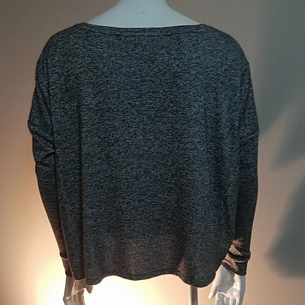 Athleta Gray Heathered Long Sleeve Top (XXS) - Image 4