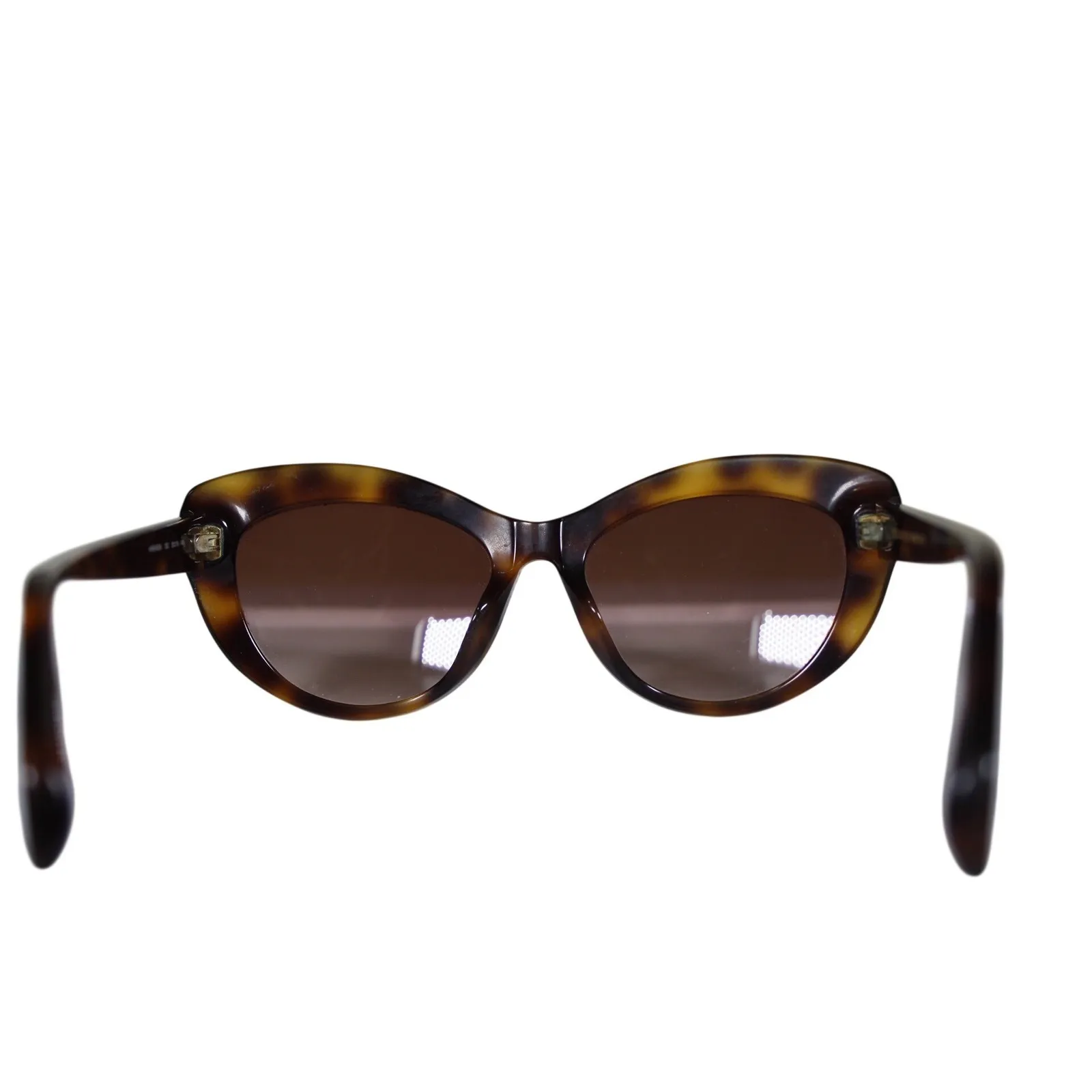 Alexander McQueen Havana Tortoise Cat Eye Sunglasses Brown Lens AM0040SA - Image 5