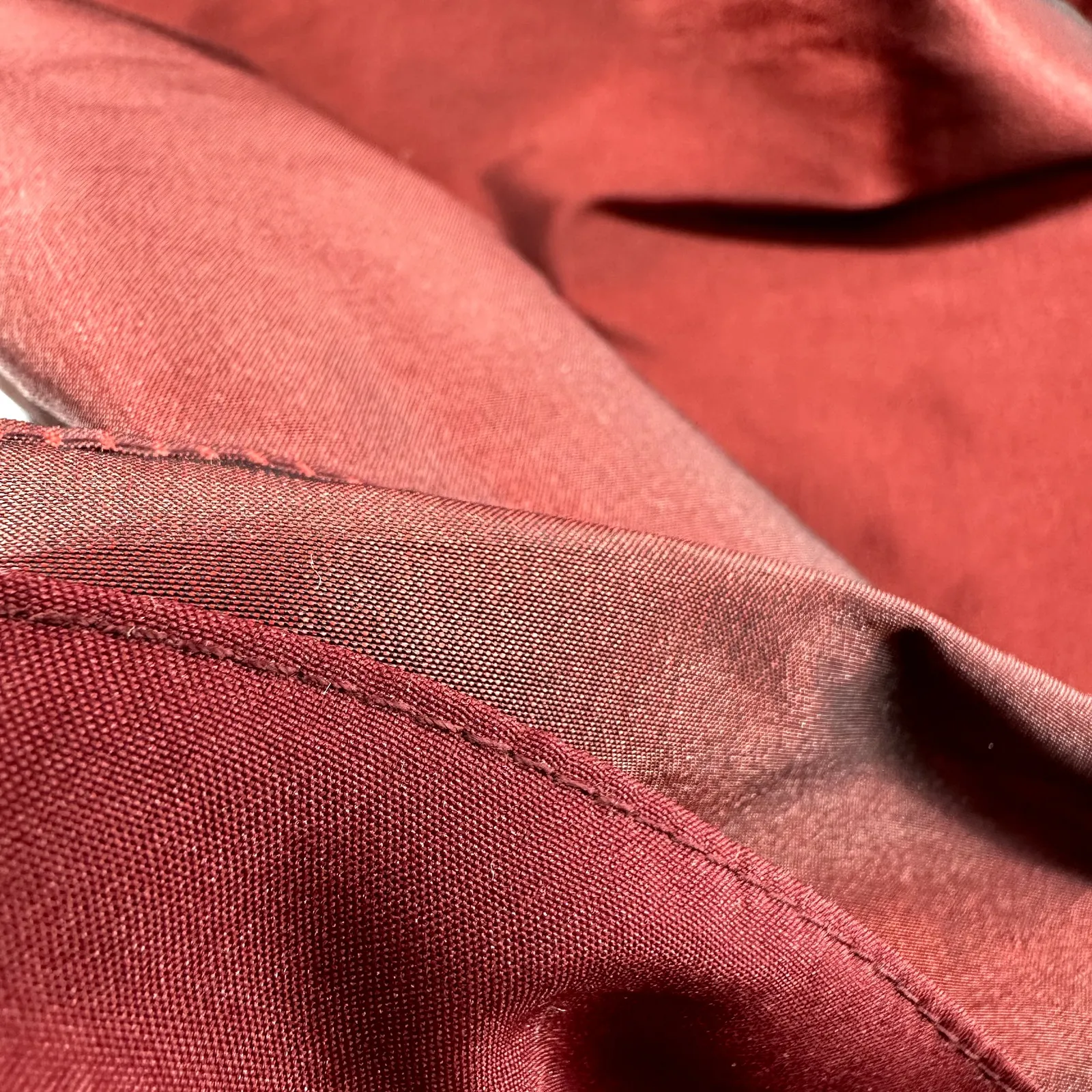 Amsale A Line Bridesmaid Mini Dress Satin V Neck Prom Pintucked Garnet 10 NWT Red - Image 4