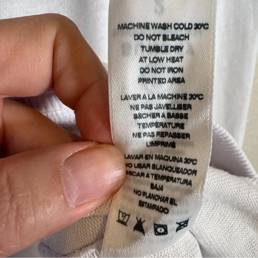 Sundry White Ruffled Pullover Sweatshirt Womens S Casual Fall Cozy Coquette - Image 5