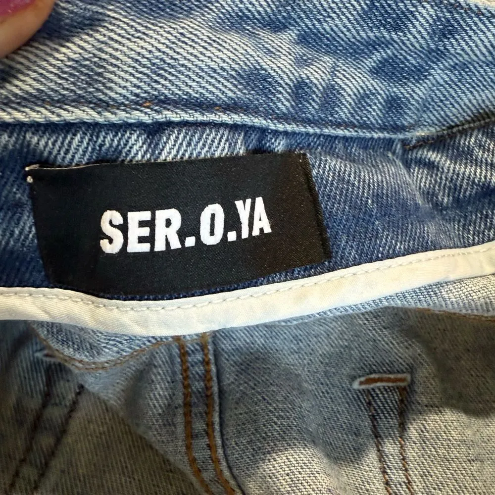 Ser.o.ya size 3X sample cut out denim skirt Blue - Image 5