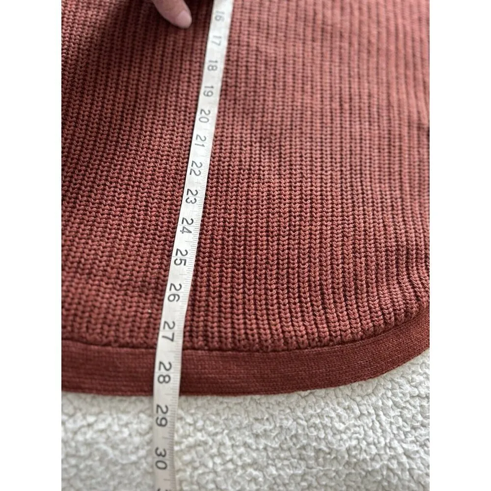 RD Style Josslyn V-Neck Loose Knit Sweater Burnt Orange Pullover Size XL - Image 7