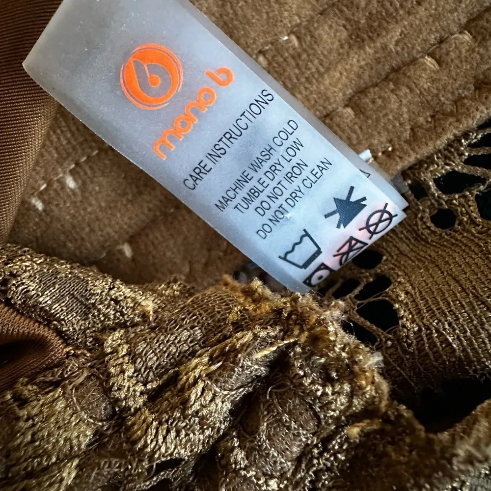 NEW Mono B Brown Lace Bustier Bra Medium Lacy Lace Sexy Date Night Peekaboo - Image 5