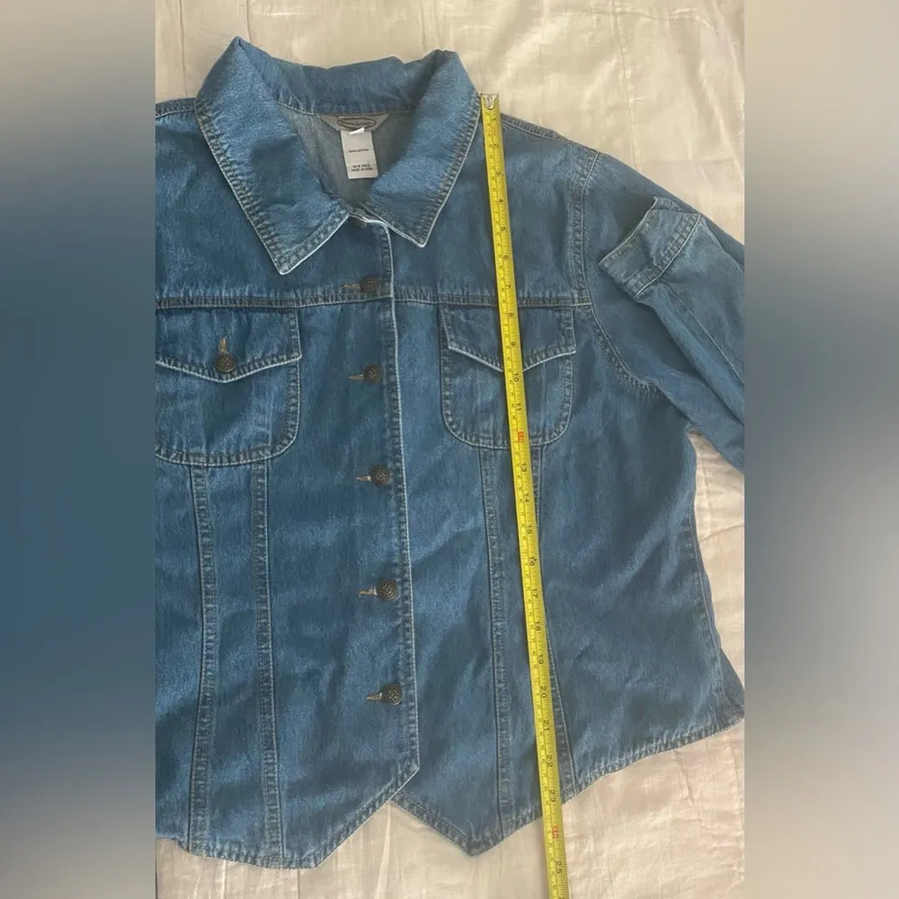 Stonebridge Denim Jacket South western Buttons Sz 16 Blue - Image 5