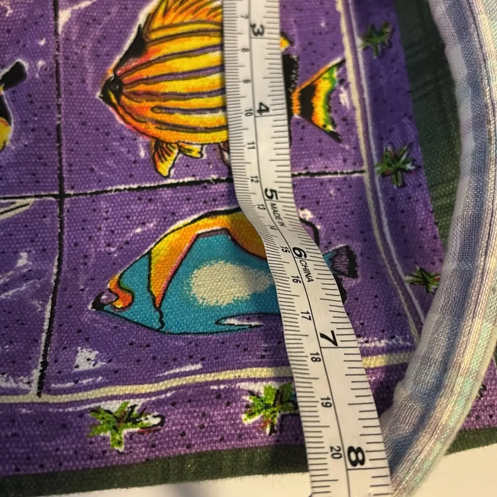 Colorful Fish Print Women's Canvas Bag…Bright and Cheerful Purple - Image 11