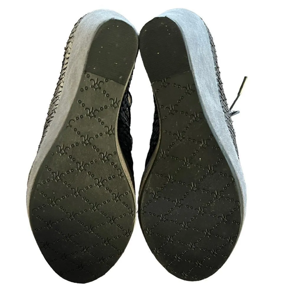 Johnston & Murphy Maddie Metallic Snakeskin Print Lace Up Wedge - Image 8