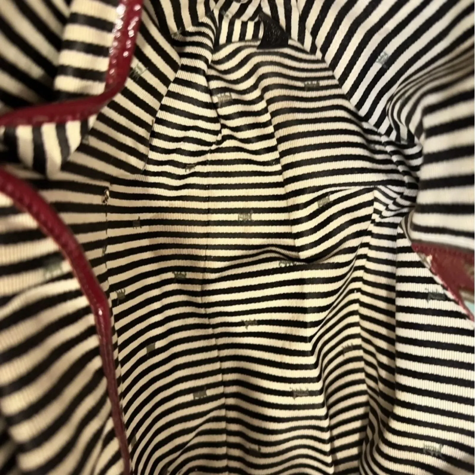 Vintage L.A.M.B. by Gwen Stefani LIPSTICK Satchel Leather Bowler Handbag - Image 7