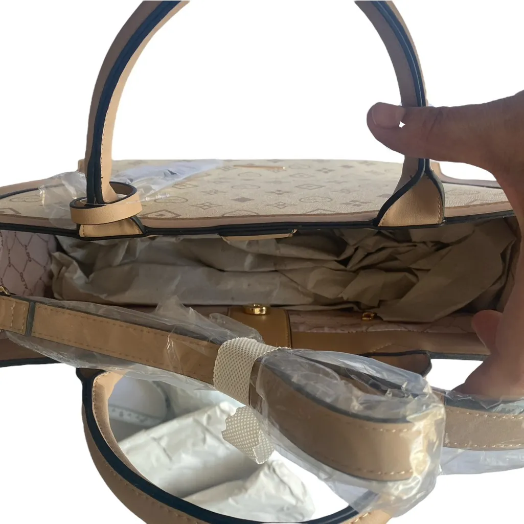 Aldo Large Square White/Beige Tote Bag With Detachable Cord‎ 15x12 New With Tags - Image 9