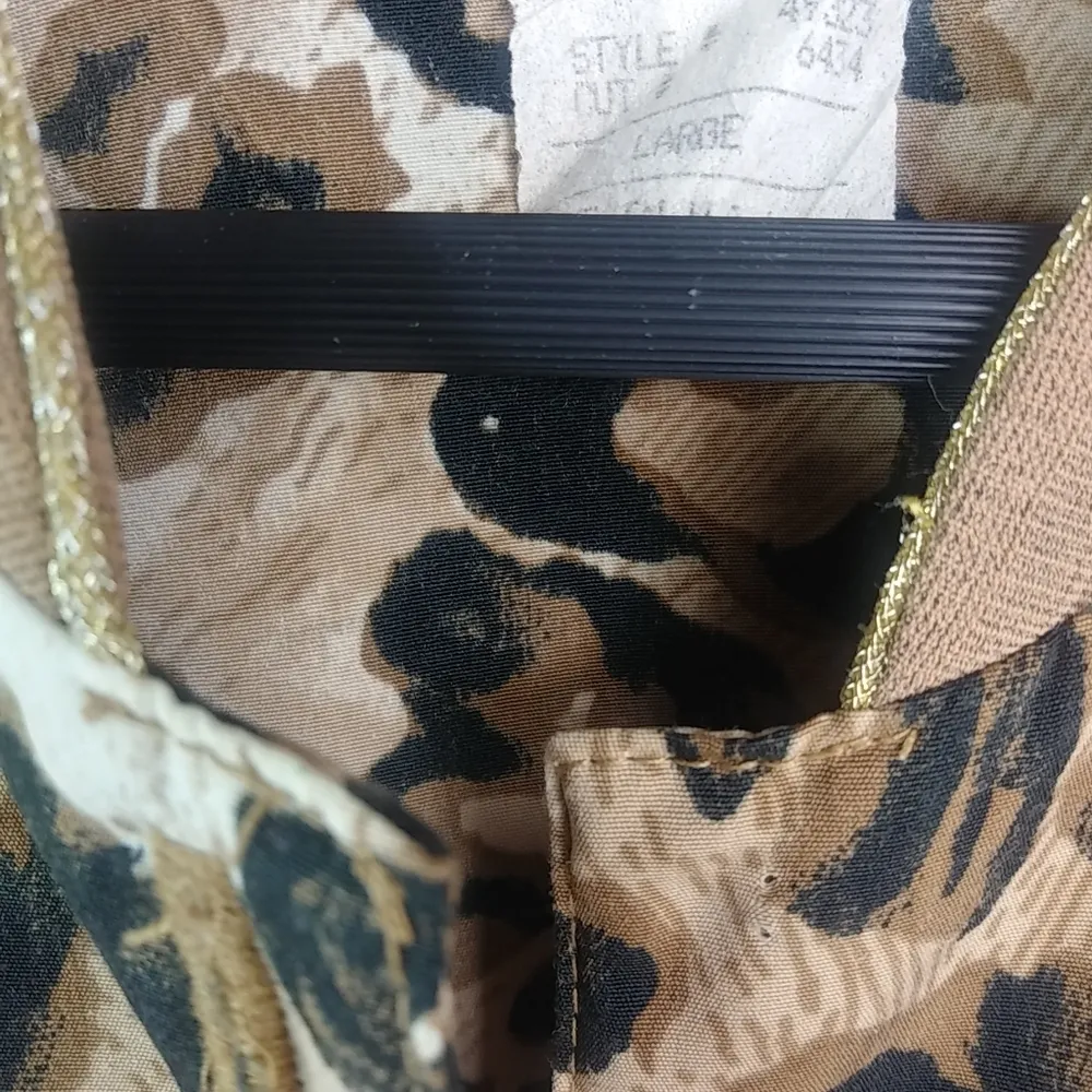 Popovitch L Vintage Knit Golden Leopard Long Jacket Black Size L - Image 6