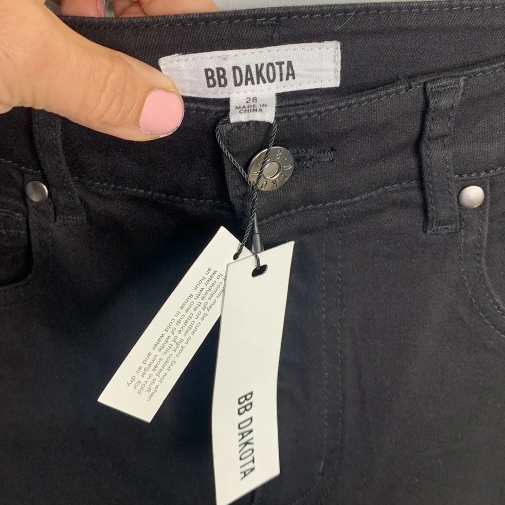 BB Dakota Stay Cool Jeans W Side Stripes In Black New with Tag W-197 Size 28 - Image 5