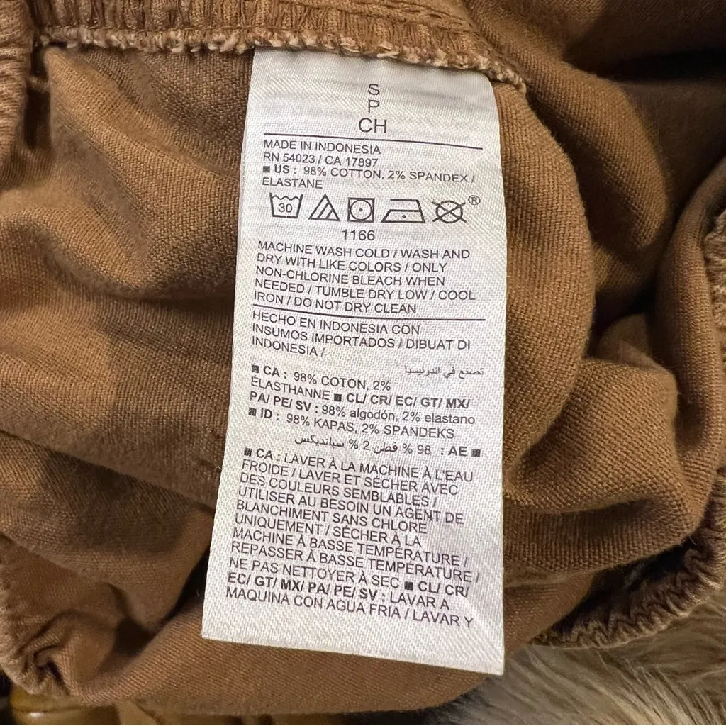 Old Navy Tan Comfort Waistband Pulla Utility Ankle Pants size small - Image 15