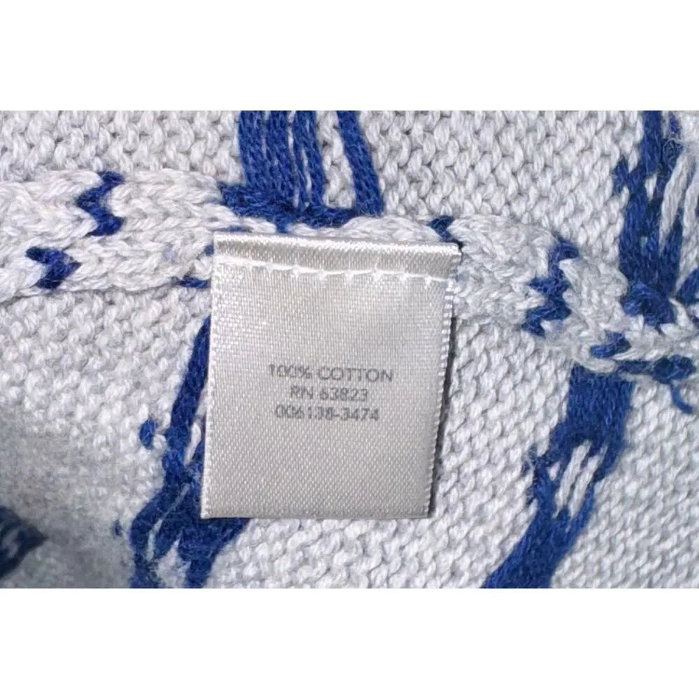 Christopher Banks Full Zip Cardigan Sweater Gray Fair Isle Womens Large Holiday - Image 7