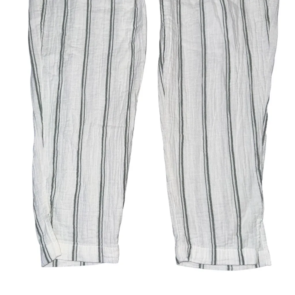 Madewell Lightestspun Beach Cover-Up Track Trousers Simply Sage Stripe Womens XS - Image 6