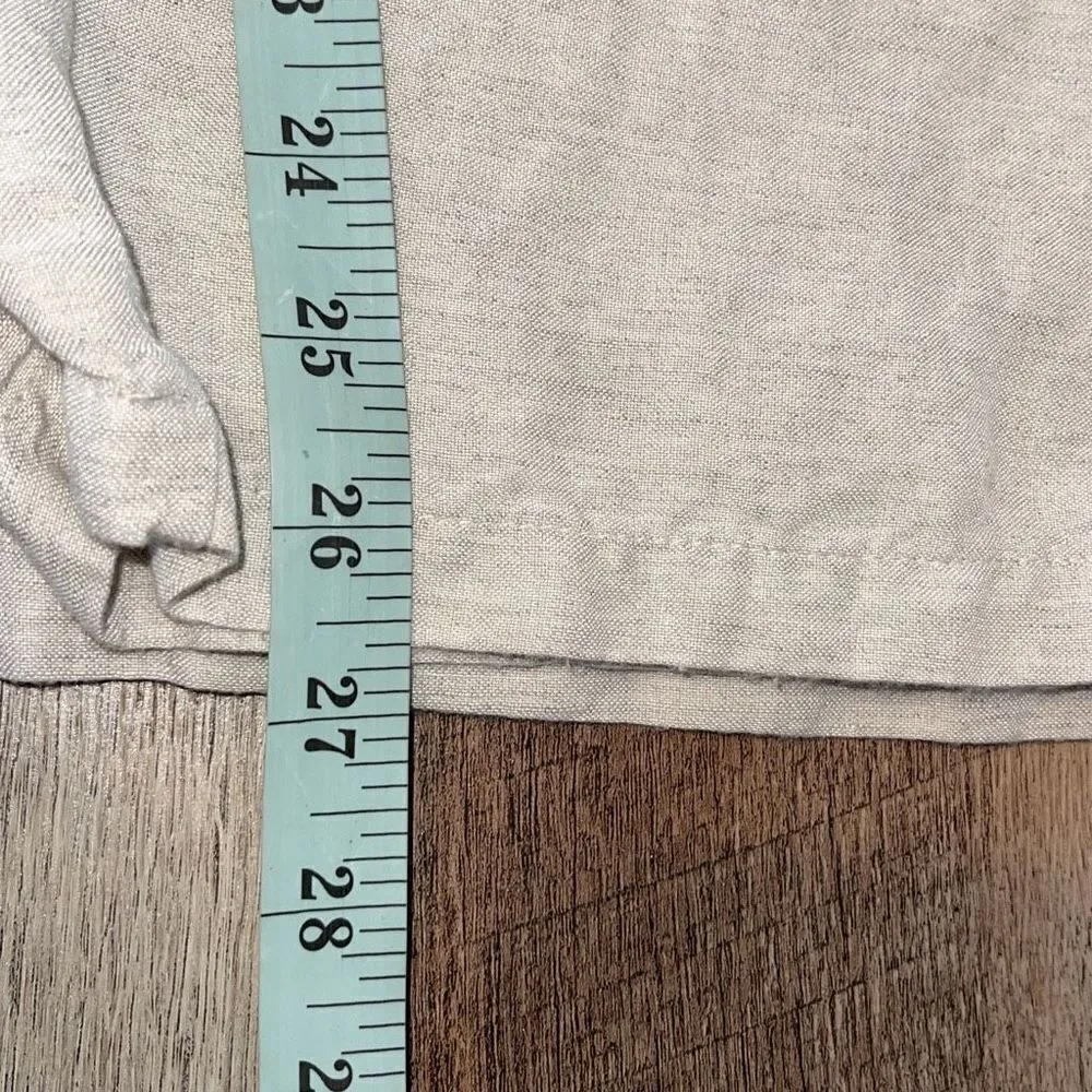 JM Collection Womens Drawstring Elastic Waist Trouser Ankle Pants Cream XL - Image 10