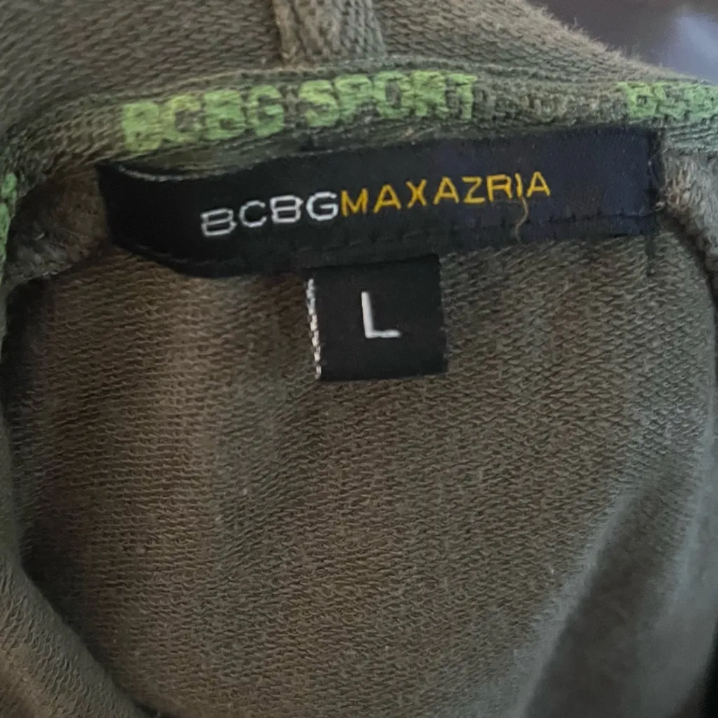 Vintage Y2K BCBG Grunge Femme Preppy 2000's Zip up Hoodie Gray Size L - Image 4