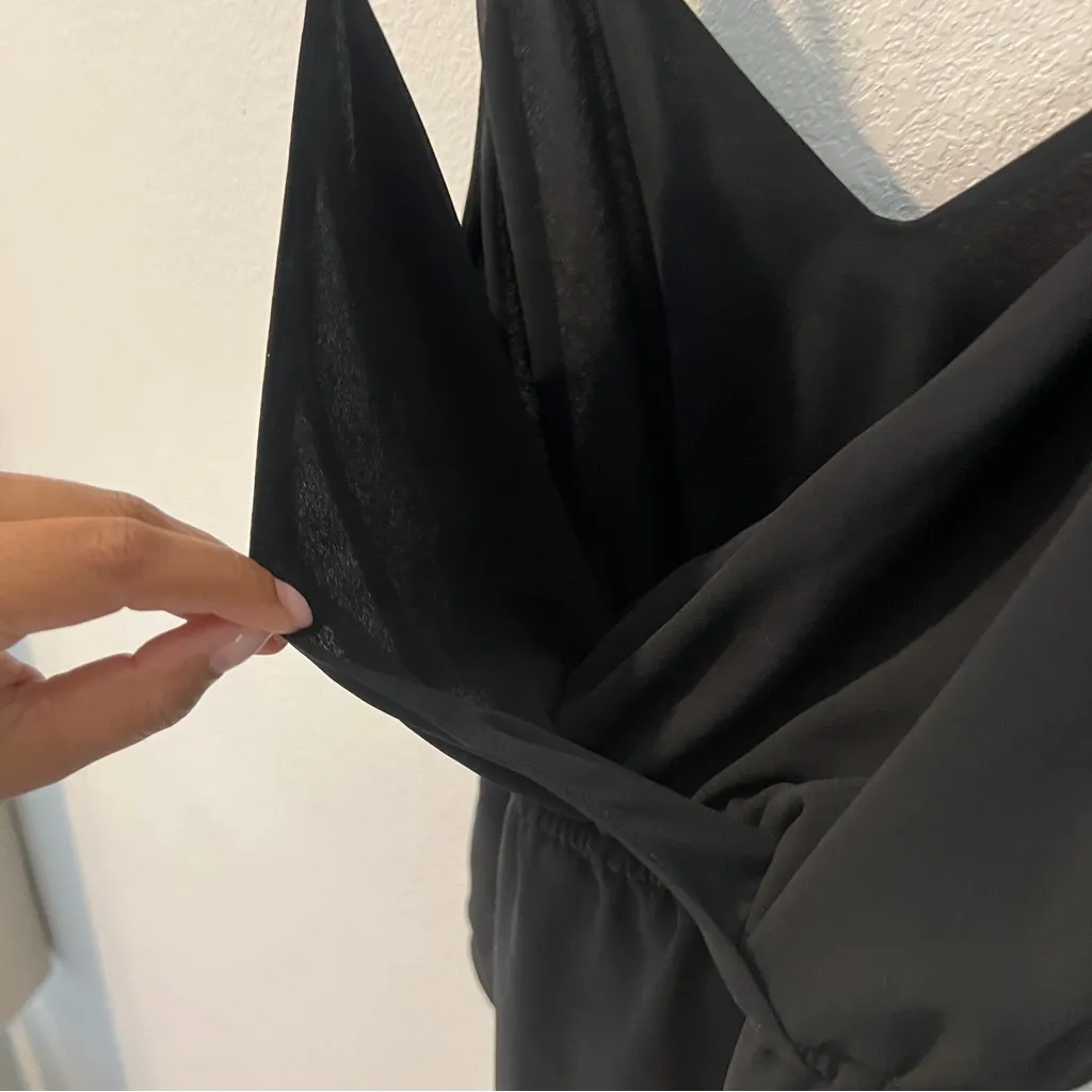 Aritzia Babaton Warren‎ Camisole Black Chiffon Cinched Tie Waist Size XXS - Image 8