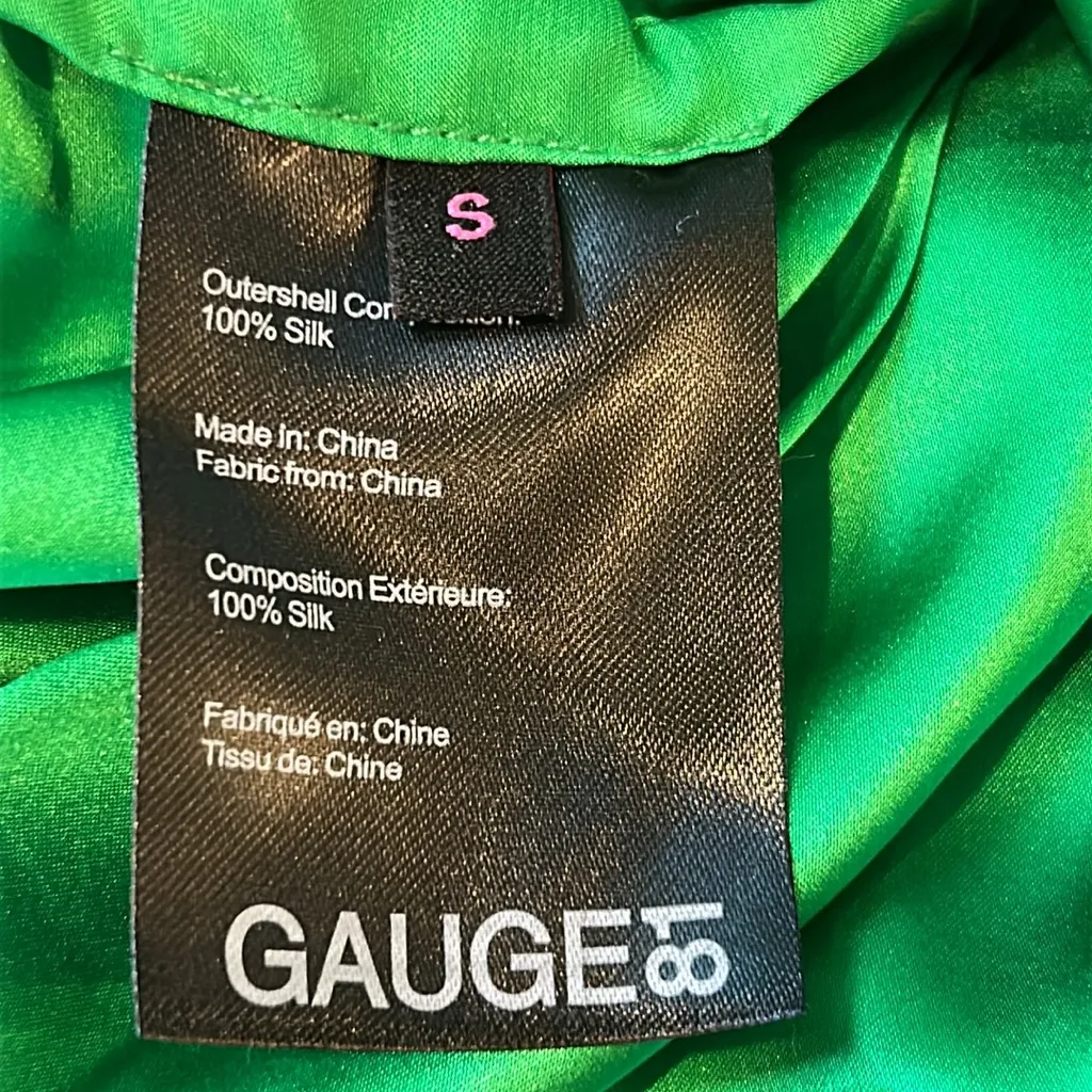 NWT Gauge81 Puno Silk Midi Dress Jungle Green Size Small - Image 13