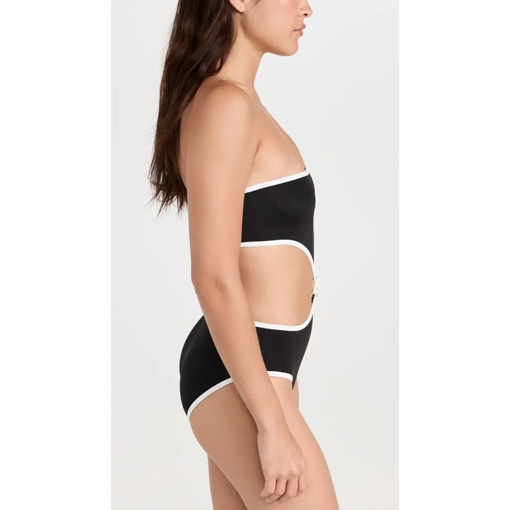 NWT Solid & Striped XS The Bella One Piece Swimsuit Butterluxe Black $198 - Image 3