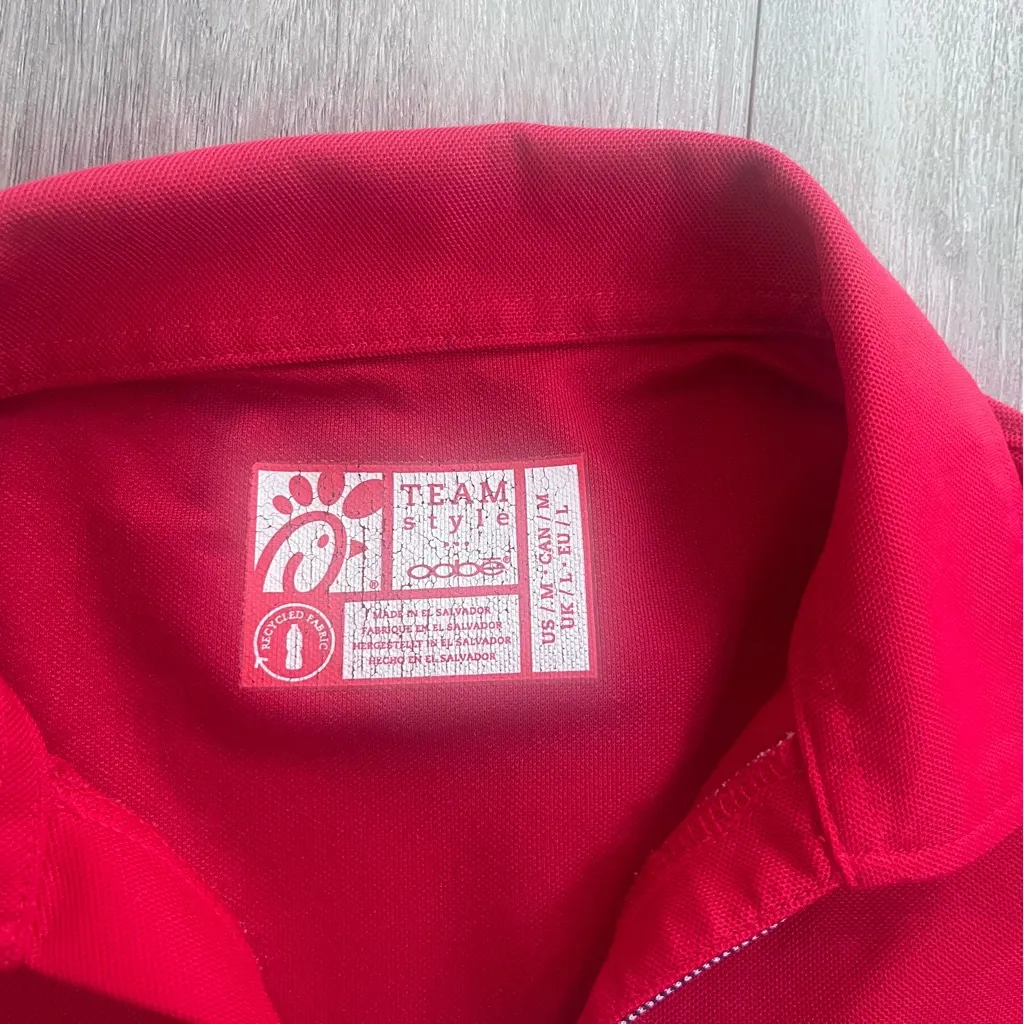 Oobe Chick Fil A Team Member Style Polo Shirt Women’s Employee Uniform Red M Size M - Image 4