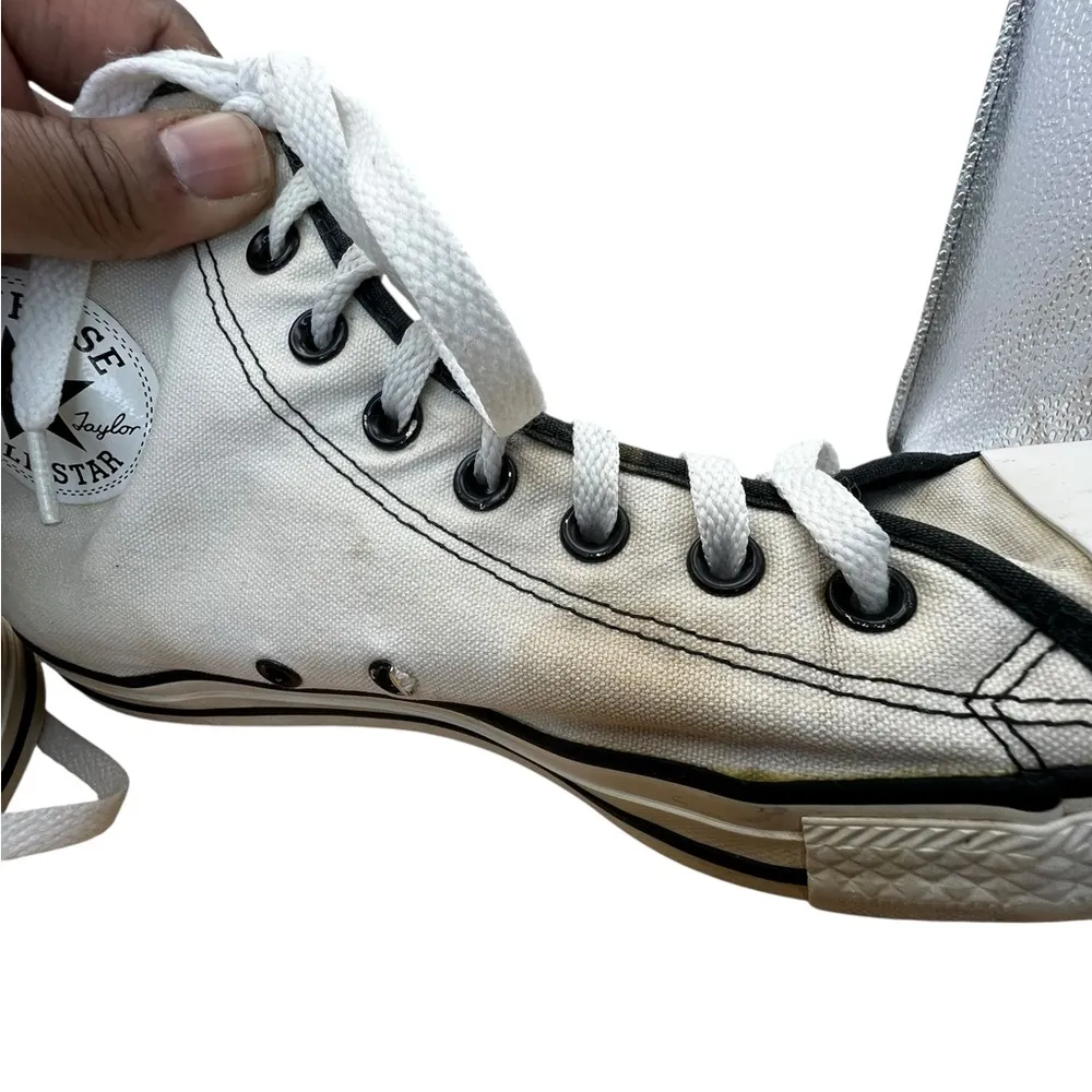 Converse Chuck Taylor All Star White High Top Sneaker “Pops” Mens 10 Women's 12 - Image 8