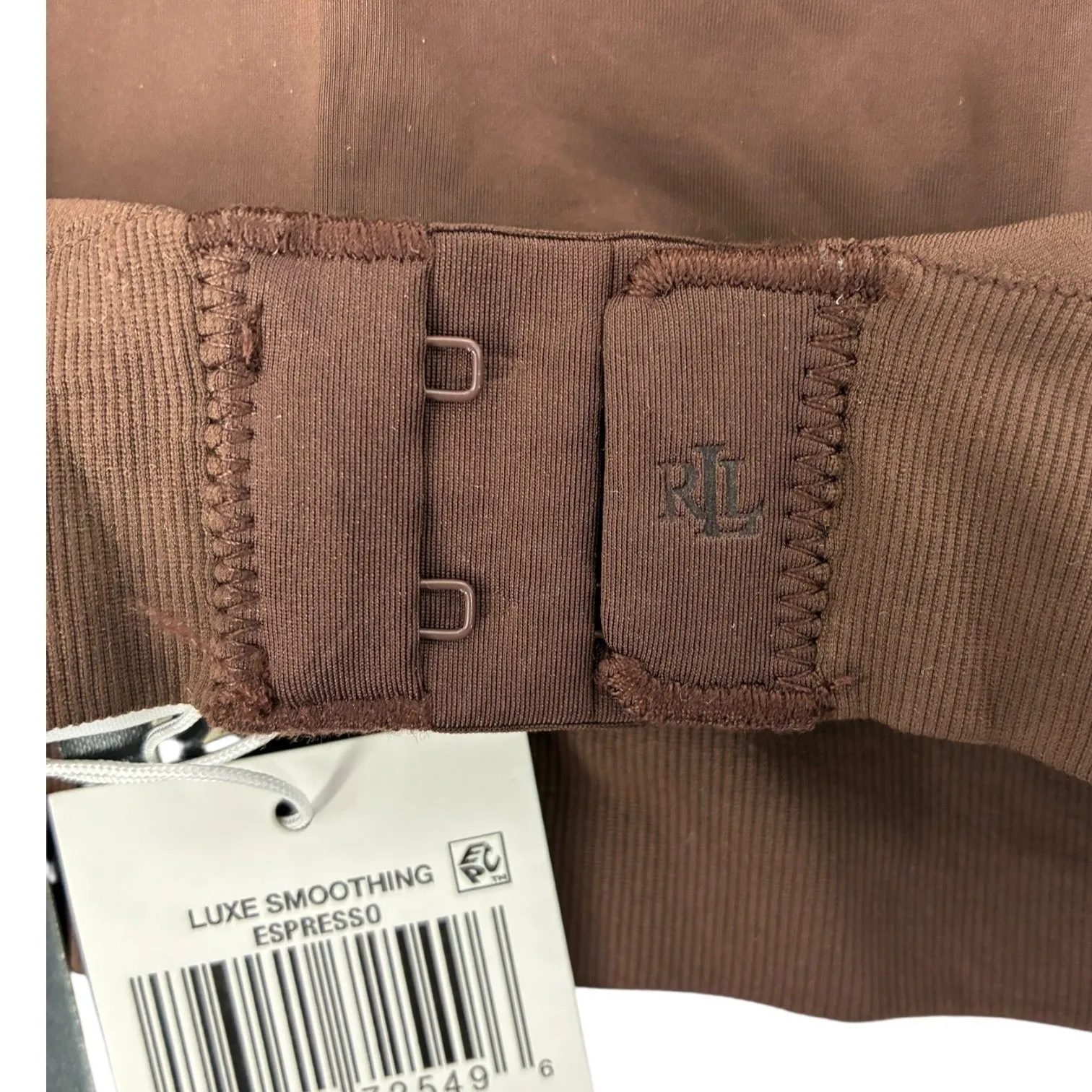 Curvy Plus Lauren Ralph Lauren Luxe Smoothing Wireless Bralette Espresso XXL NWT - Image 4