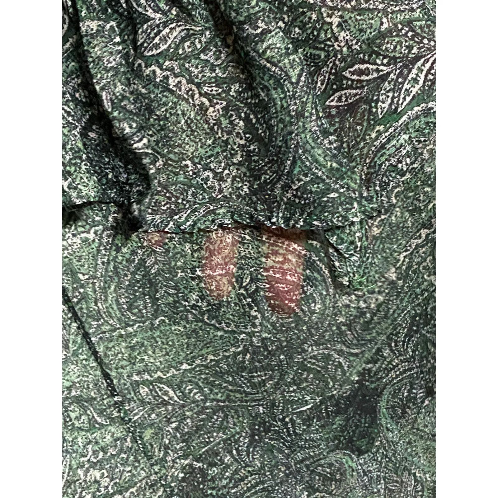 Catherine Malandrino Sheer Ruffle Blouse Top S Goblincore Boho Forest Fairy NWT - Image 4