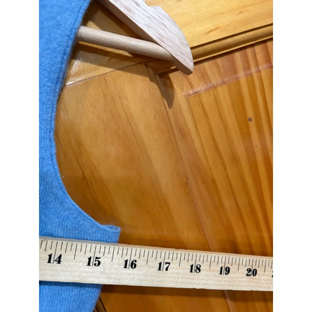 Margaret O'Leary Cashmere Twinset Tank Cardigan Set Blue Jeweled Button Women’s - Image 8