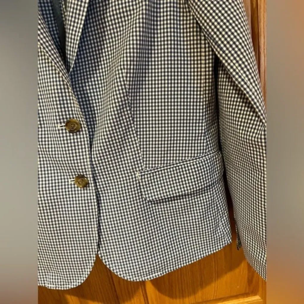 J. Crew Blue and White Gingham Checkered Two - Image 5