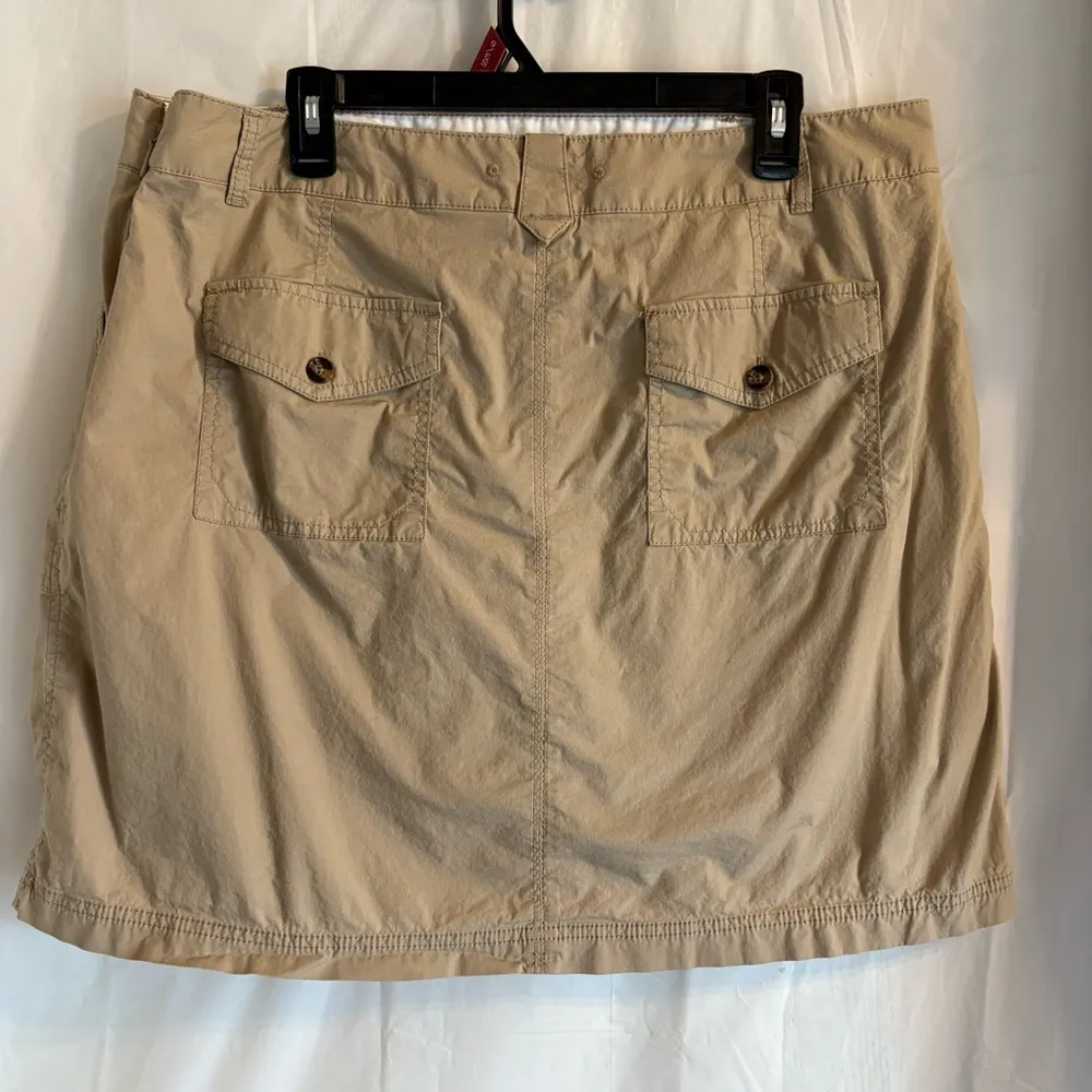 Dockers Khaki Chino Skirt Casual Size 16 Short Summer Above The Knee Golf Sporty - Image 2