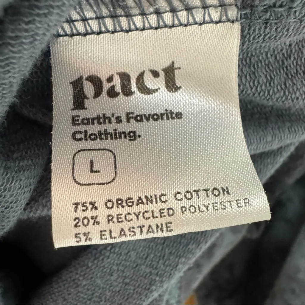 Pact Tie Dye Cropped Sleeve Pullover Hoodie Sweatshirt Cotton Blend Large - Image 9