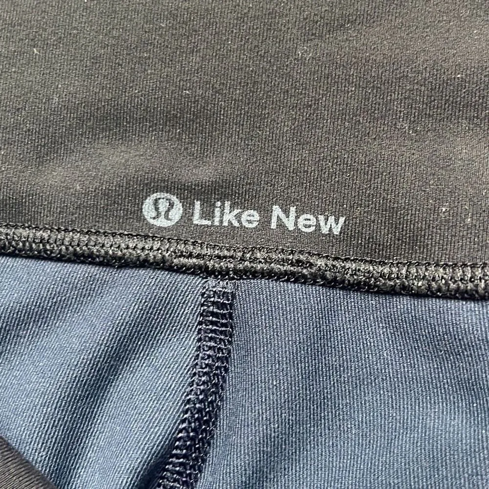 Lululemon 4 Black Paisley Print Wunder Under Mid Rise Cropped Leggings Gym Yoga - Image 5