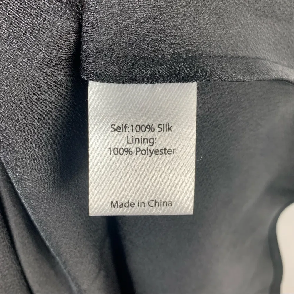 La Ligne 100% silk India mini dress in black size small - Image 11