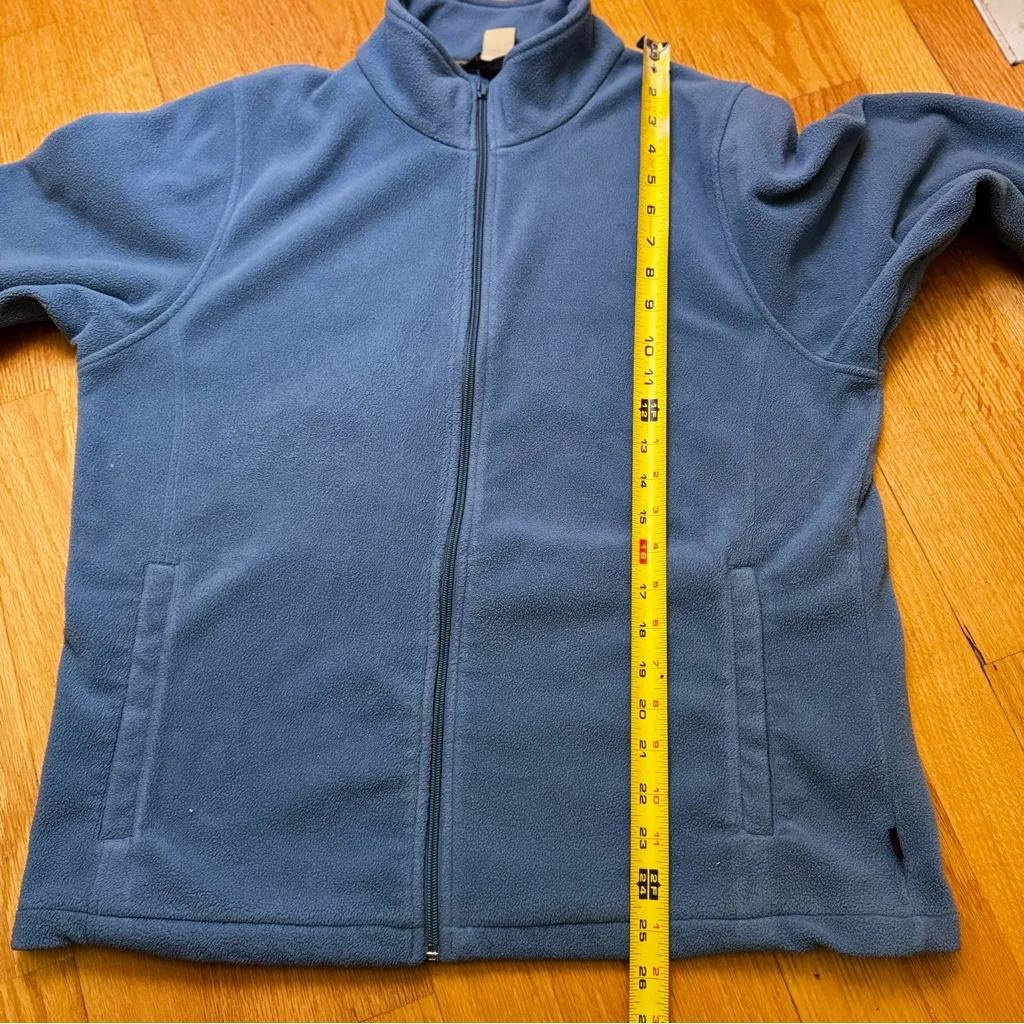 Woolrich Women’s Fleece Full Zip Mock Neckline Jacket Winter Thermal Blue Size L - Image 8
