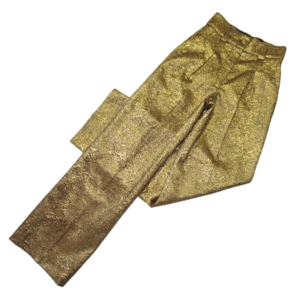 NWT Sezane Theophile Trouser in Royal Jacquard Gold Wide Leg Pants 34 / 2 - Image 3