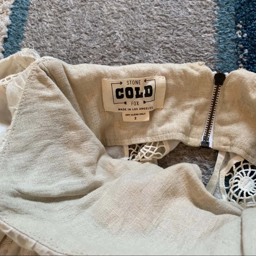 Stone Cold Fox Aden Lace Ivory Crochet Romper 2 S - Image 11