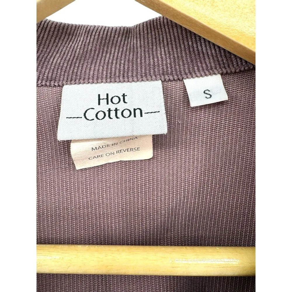 HOT‎ COTTON Marc Ware Textured Corduroy Button Up Top Shacket Size Small Brown - Image 3