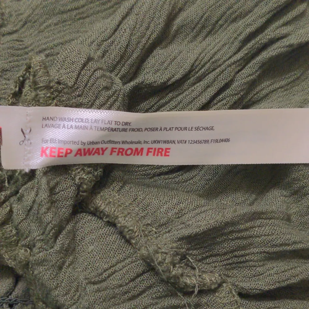 Free People Adella Cami Crochet Lace Flowy Tiered Crisscross Olive Sparrow L New - Image 8