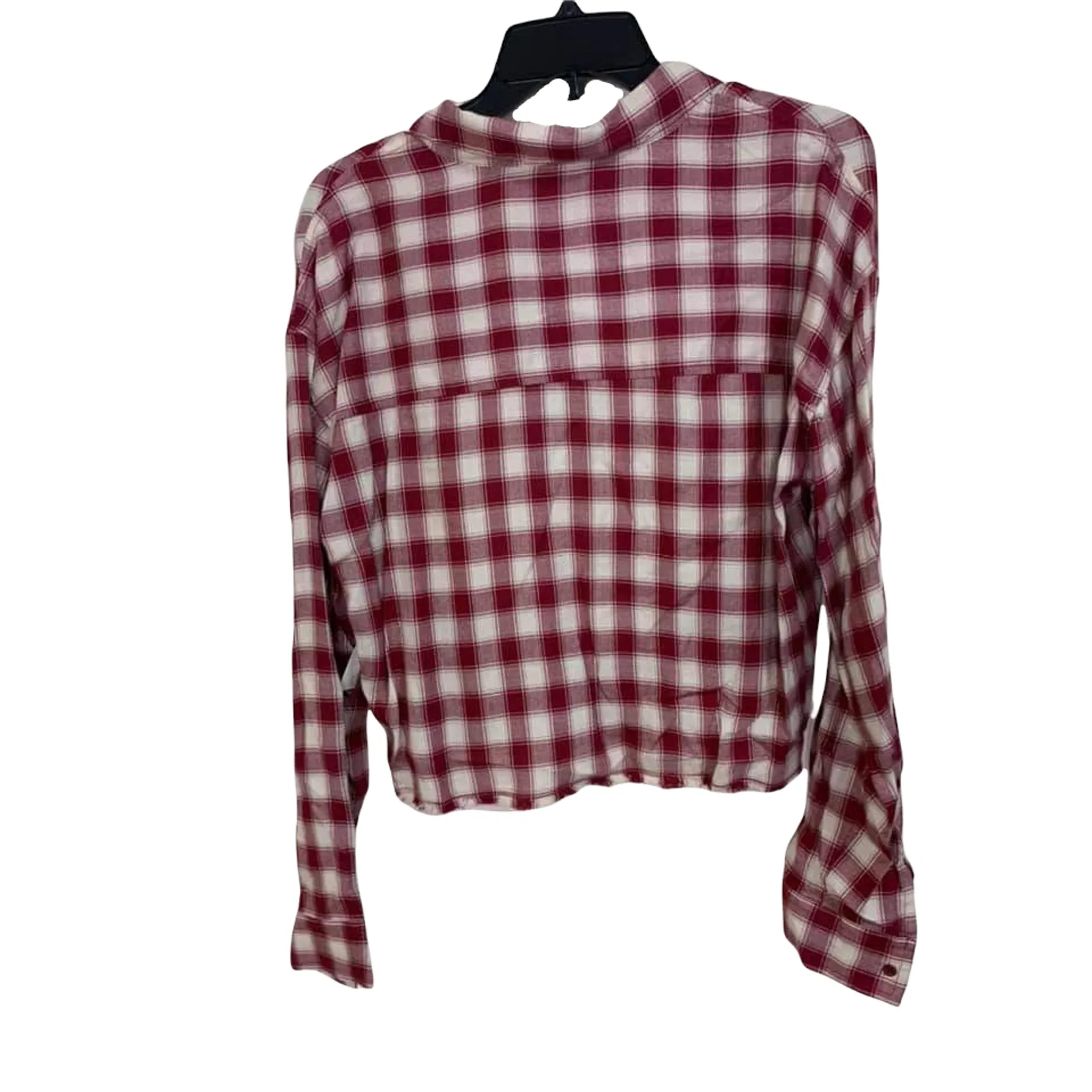 Abound Red‎ Tibetan Dobby Plaid Top Size Medium NEW - Image 4