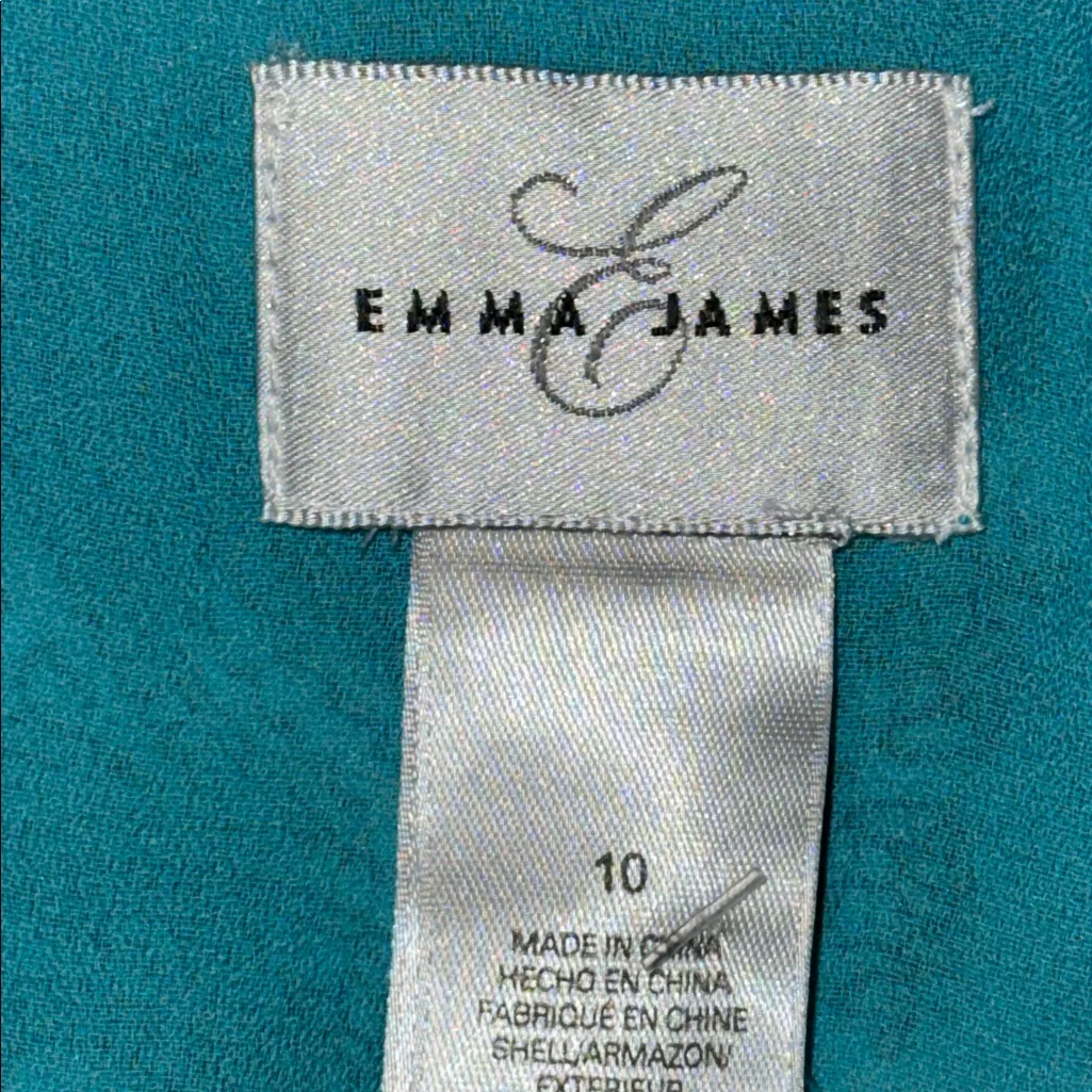 Emma James Pleated A-Line Skirt Blue Paisley Print Women’s 10 - Image 6