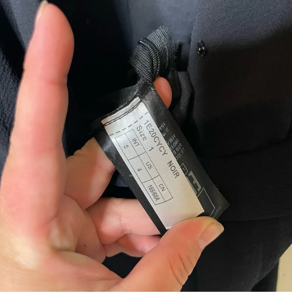 BA&SH Cycy V Neck Jumpsuit in Black tie waist sz 4 S - Image 12