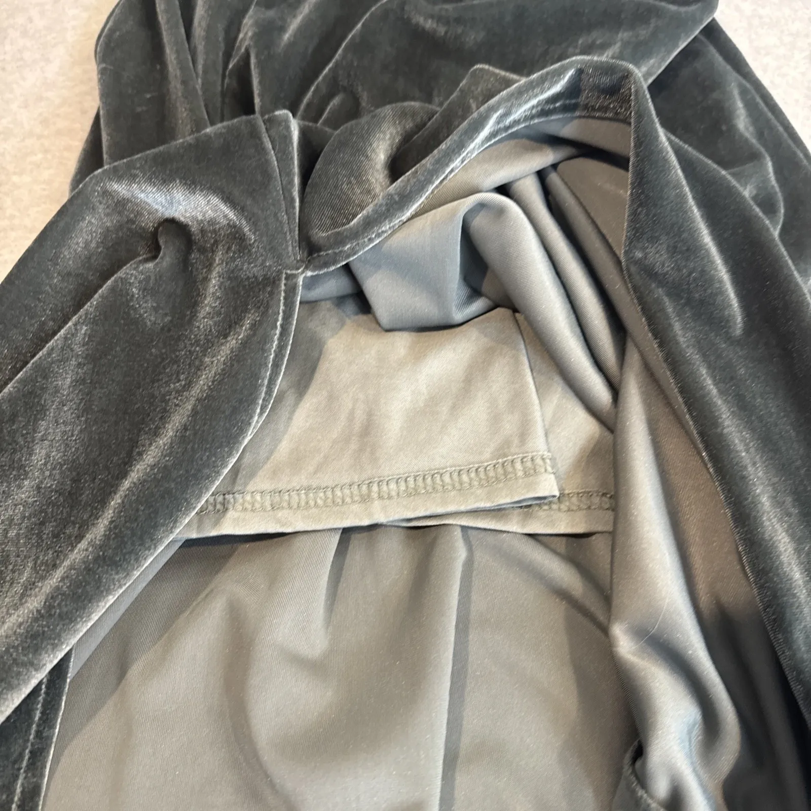 Baltic Born Tatiana Velvet One Shoulder Dress Womens Small Green Velvet Holiday - Image 11