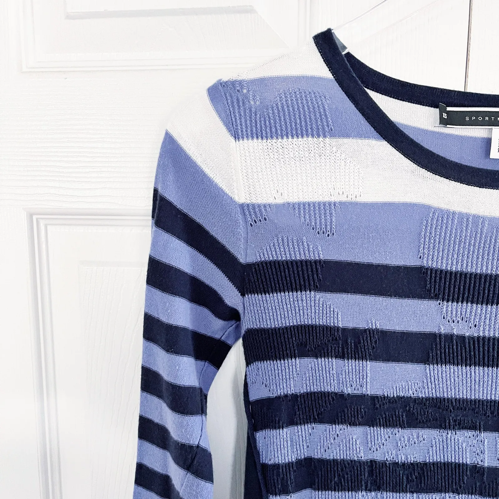 Sportmax Code Striped Sweater Dress Blue Size XS - Image 2