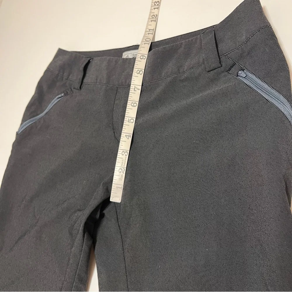 Adidas Pants Womens charcoal Gray Chino Lightweight Casual Zip Pocket, sz 6 - Image 4