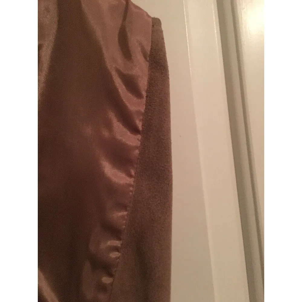 Vintage Jordache Women's Juniors Western Brown Leather Vest Jacket Unknown Size - Image 11