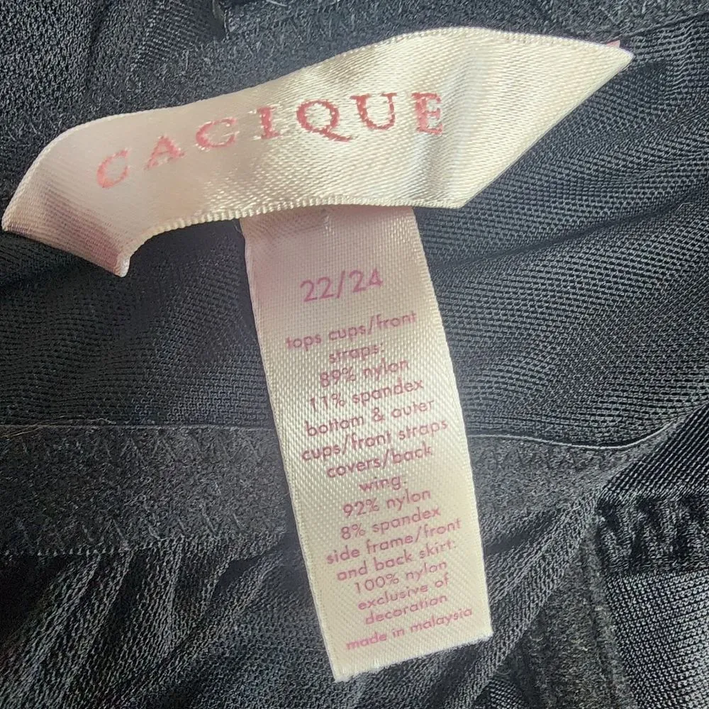 Cacique Black & Purple Leopard Print Chemise (22/24) - Image 5